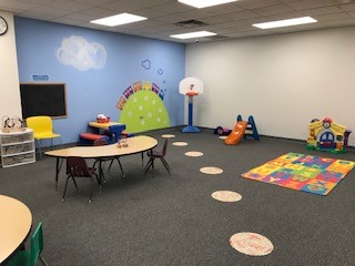 Tuscarawas County YMCA Child Watch Babysitting Room Large Motor Skills area